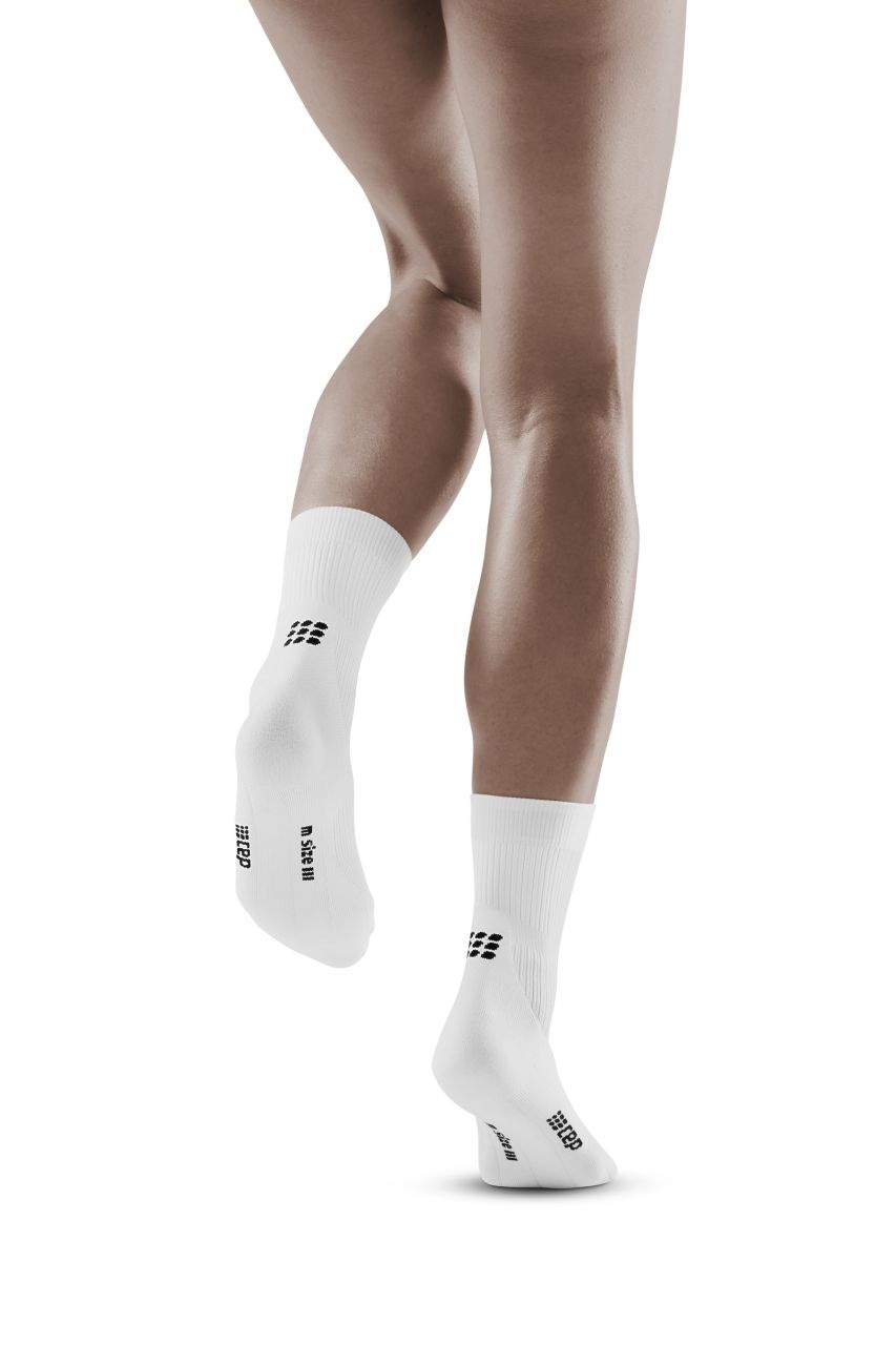 CEP CEP classic all white socks, mid cu Tennissocken CEP