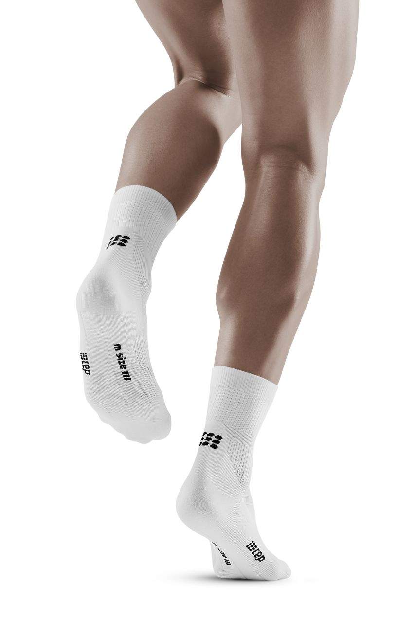 CEP CEP classic all white socks, mid cu Tennissocken CEP