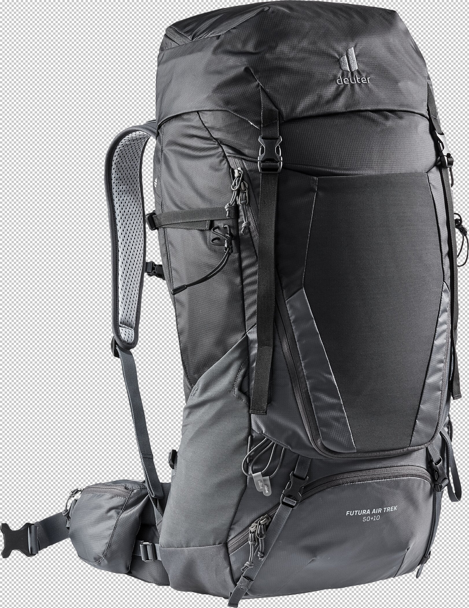 DEUTER Herren Trekkingrucksack Futura Air Trek 50 + 10 Wanderrucksäcke DEUTER 7403 black-graphite -