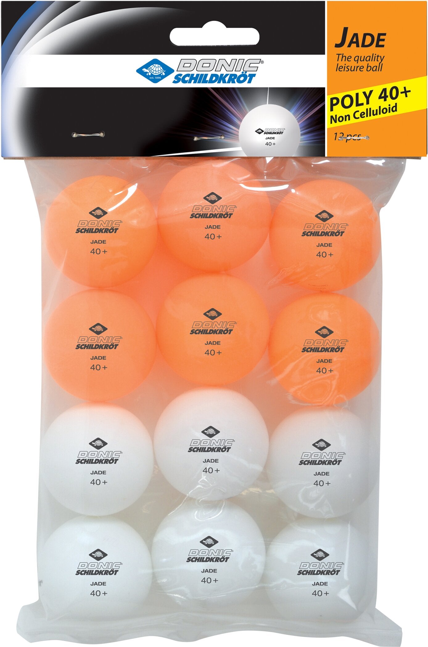 DONIC SCHILDKRÖT TT-BALL, 1T-TRAINING 40 MM, 12 Tischtennis DONIC SCHILDKRÖT