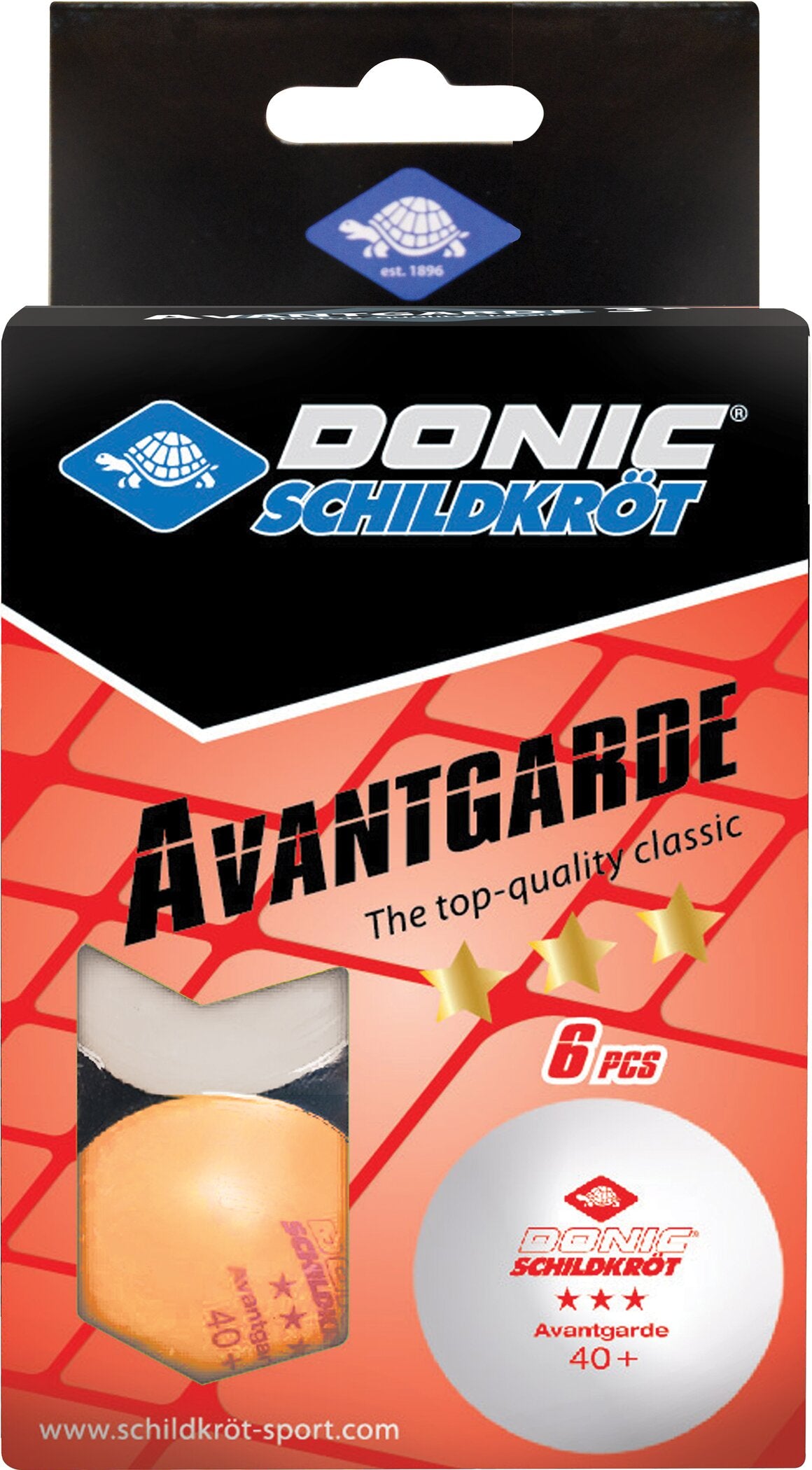 DONIC SCHILDKRÖT TT-Ball 3-Stern AVANTGARDE POLY 40+ Tischtennis DONIC SCHILDKRÖT