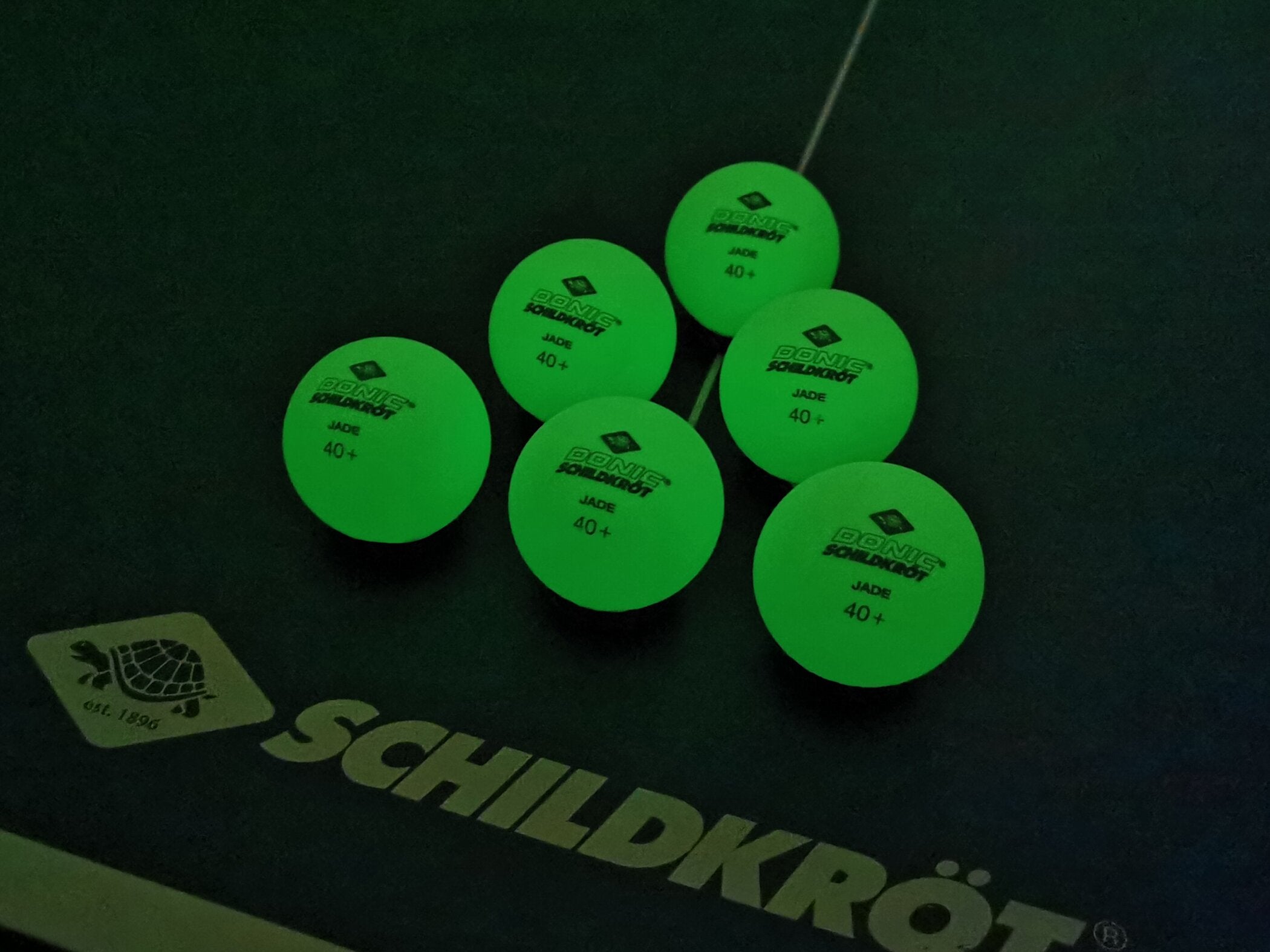 DONIC SCHILDKRÖT TT-Ball GLOW IN THE DARK POLY 40+, Tischtennis DONIC SCHILDKRÖT KEINE FARBE -