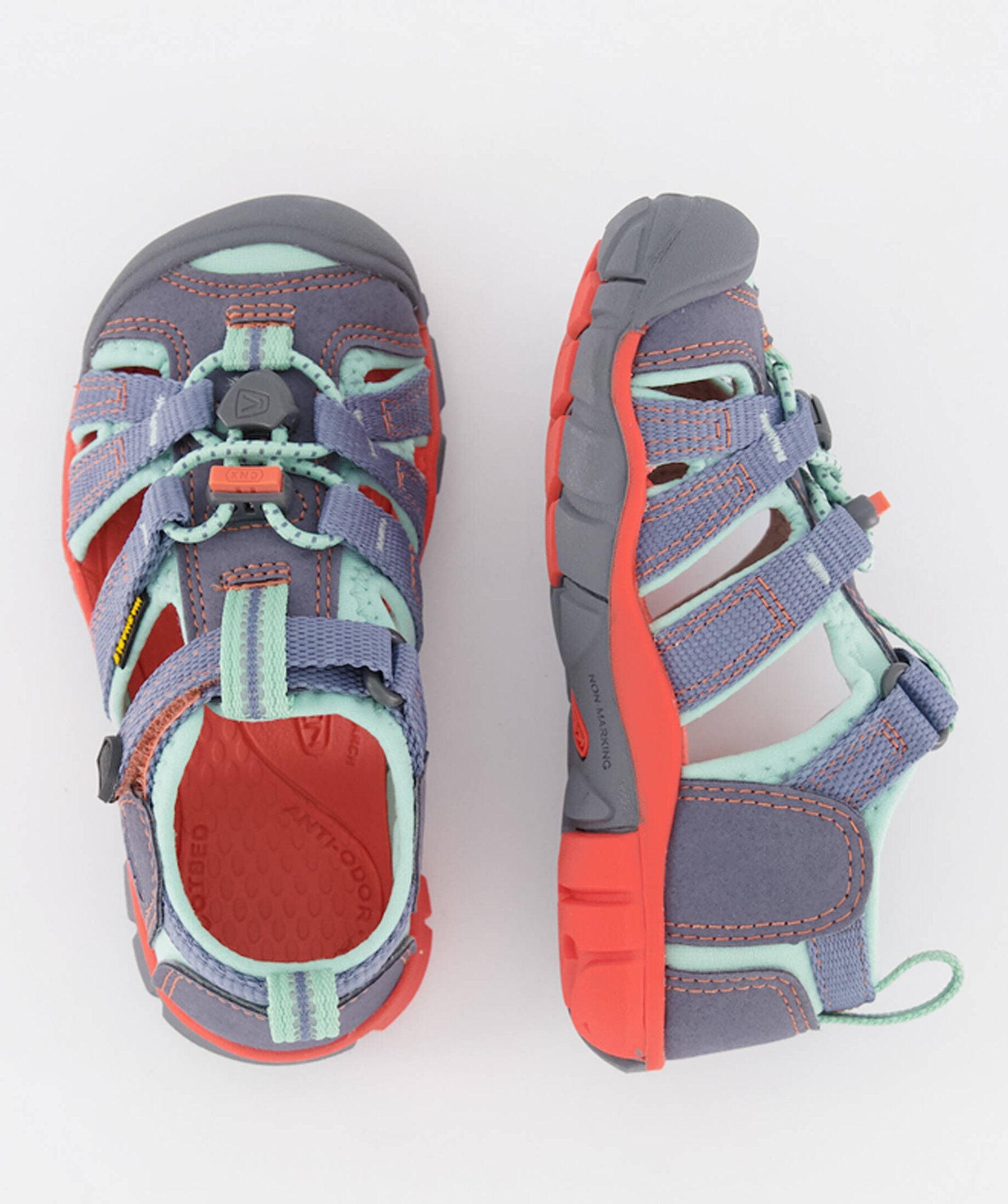 KEEN SEACAMP II CNX C-FLINT STONE/OCEAN Trekkingsandalen Kinder Trekkingsandalen KEEN