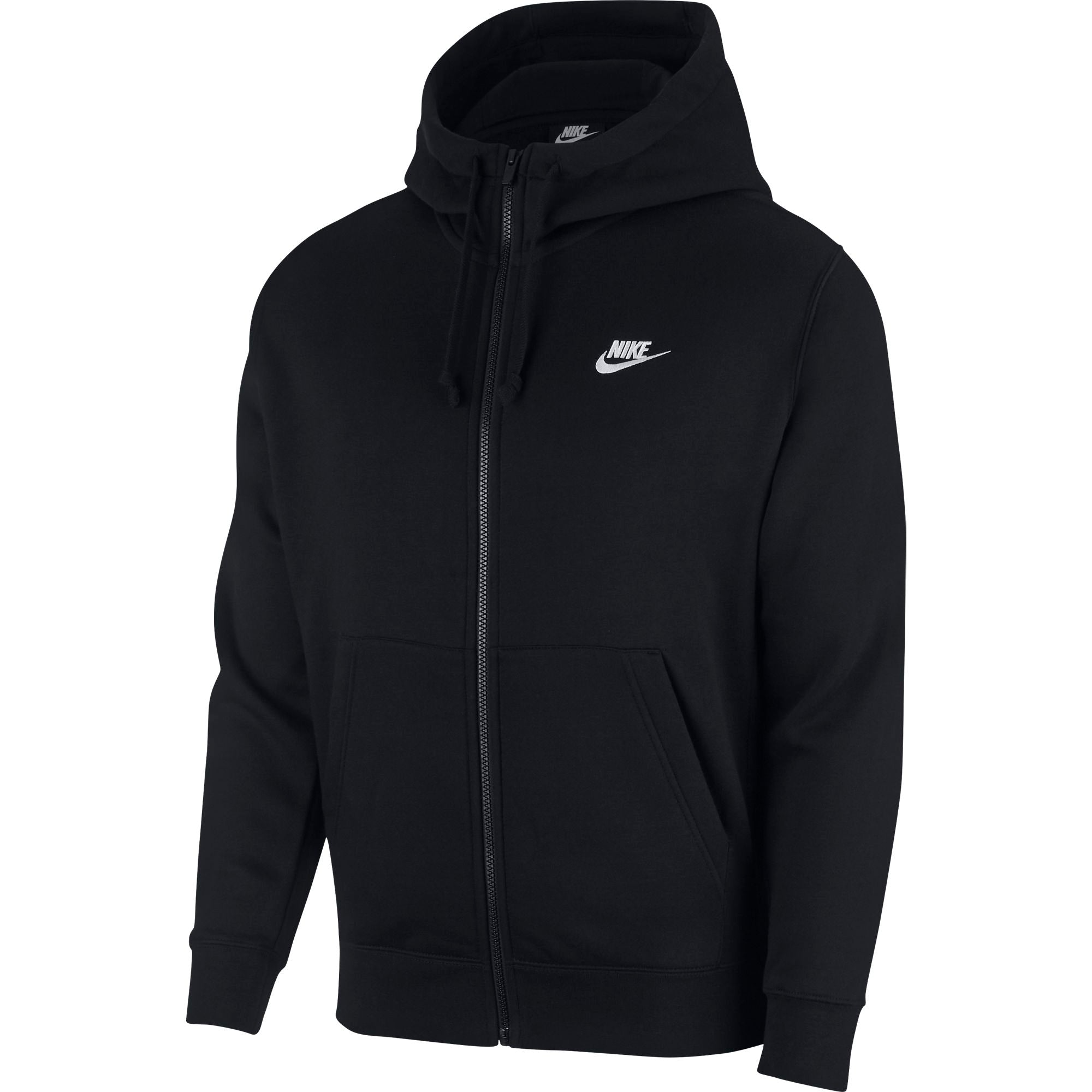 NIKE M NSW CLUB HOODIE FZ BB Trainingsjacken NIKE BLACK/BLACK/WHITE S