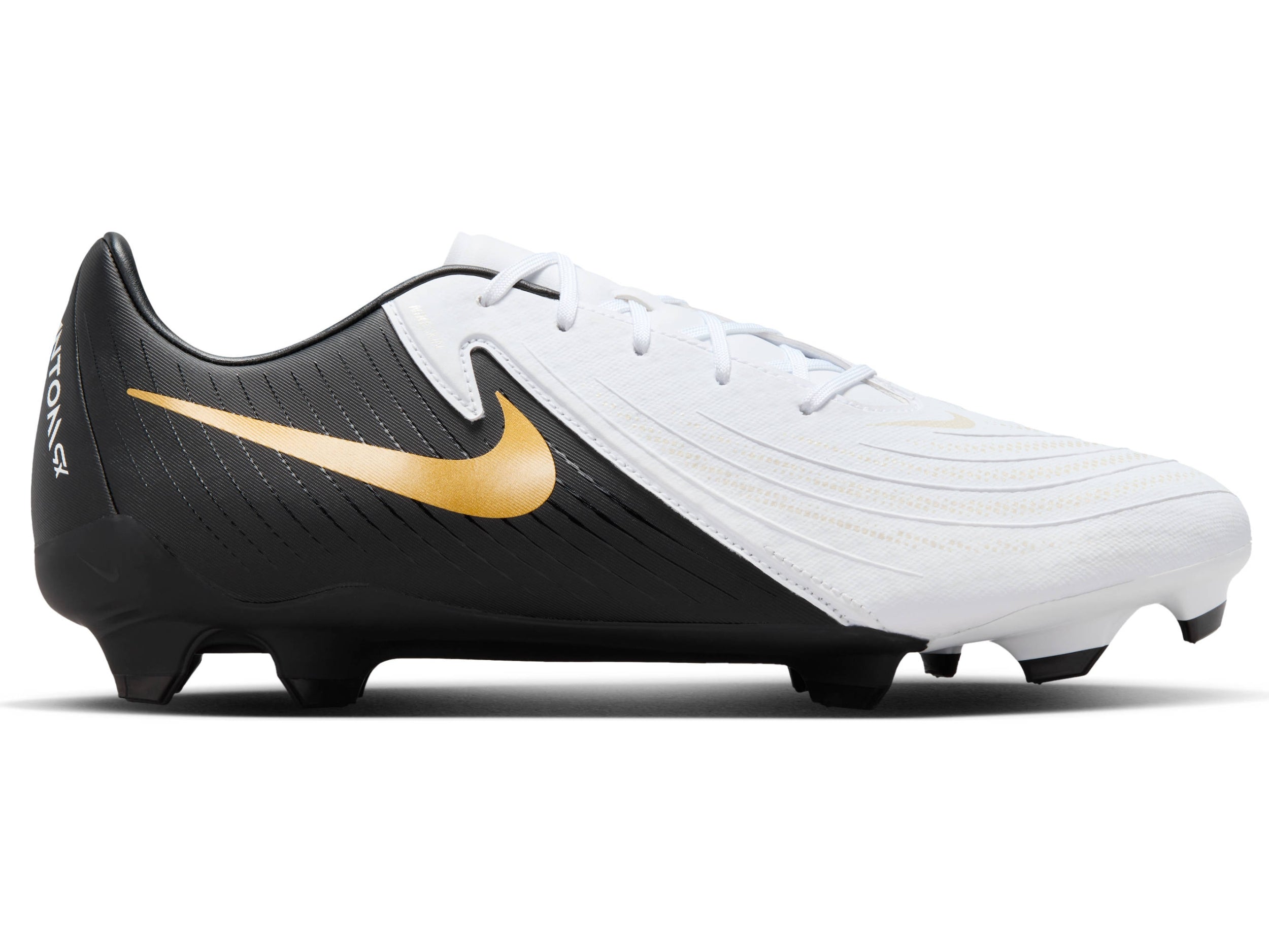 NIKE PHANTOM GX II ACADEMY FG/MG Naturrasen NIKE WHITE/BLACK-MTLC GOLD COIN 39