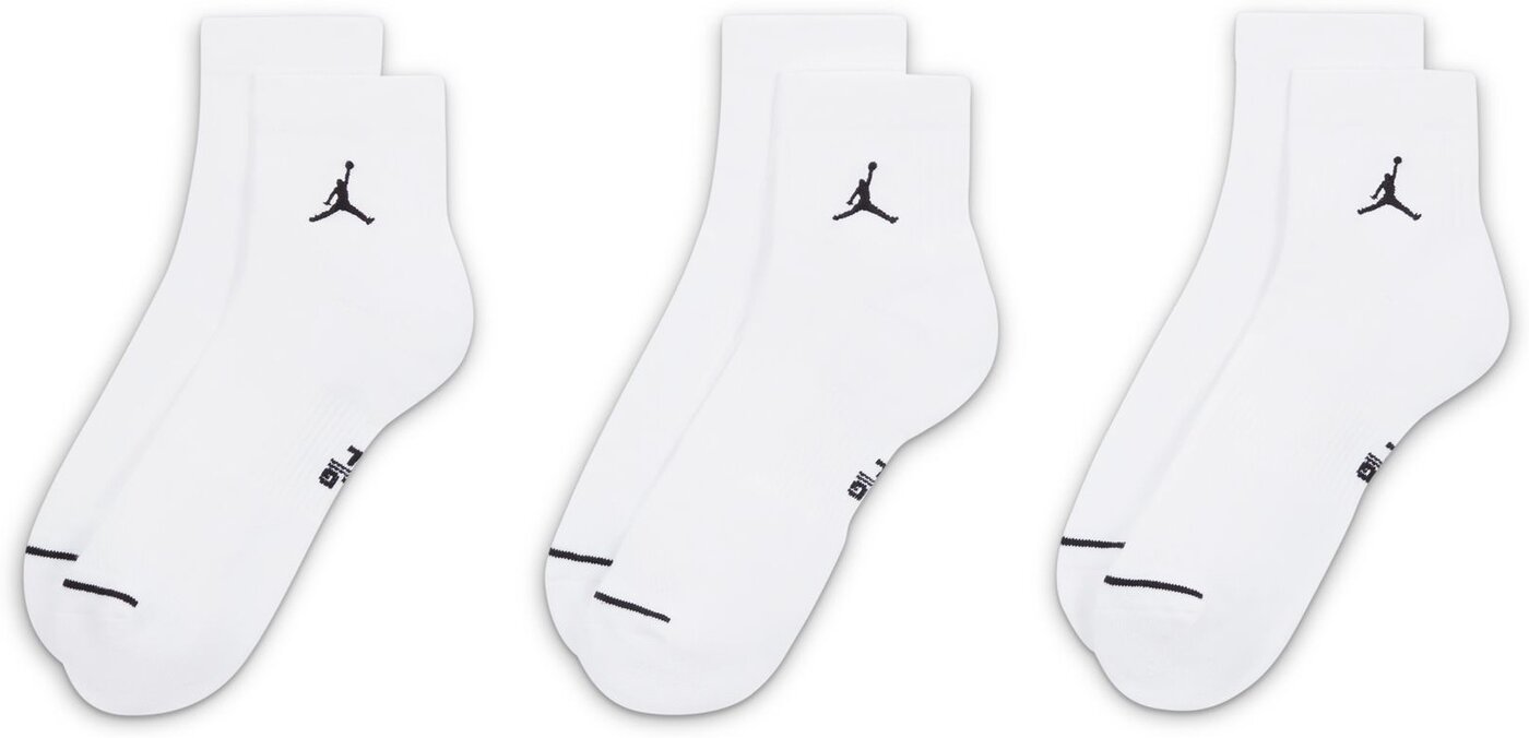 NIKE U J ED CUSH POLY ANKLE 3PR 144 Socken NIKE WHITE/BLACK S