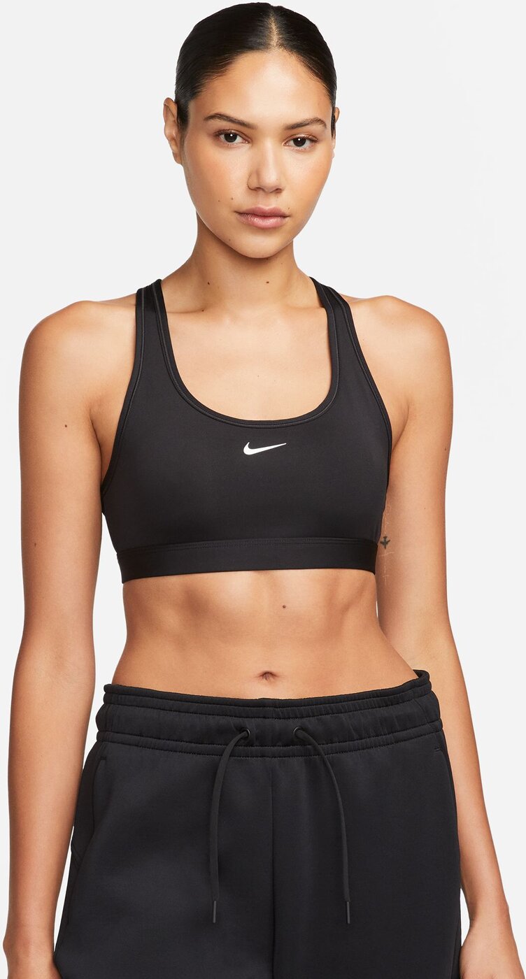 NIKE W NK SWSH LGT SPT BRA BHs NIKE BLACK/WHITE S
