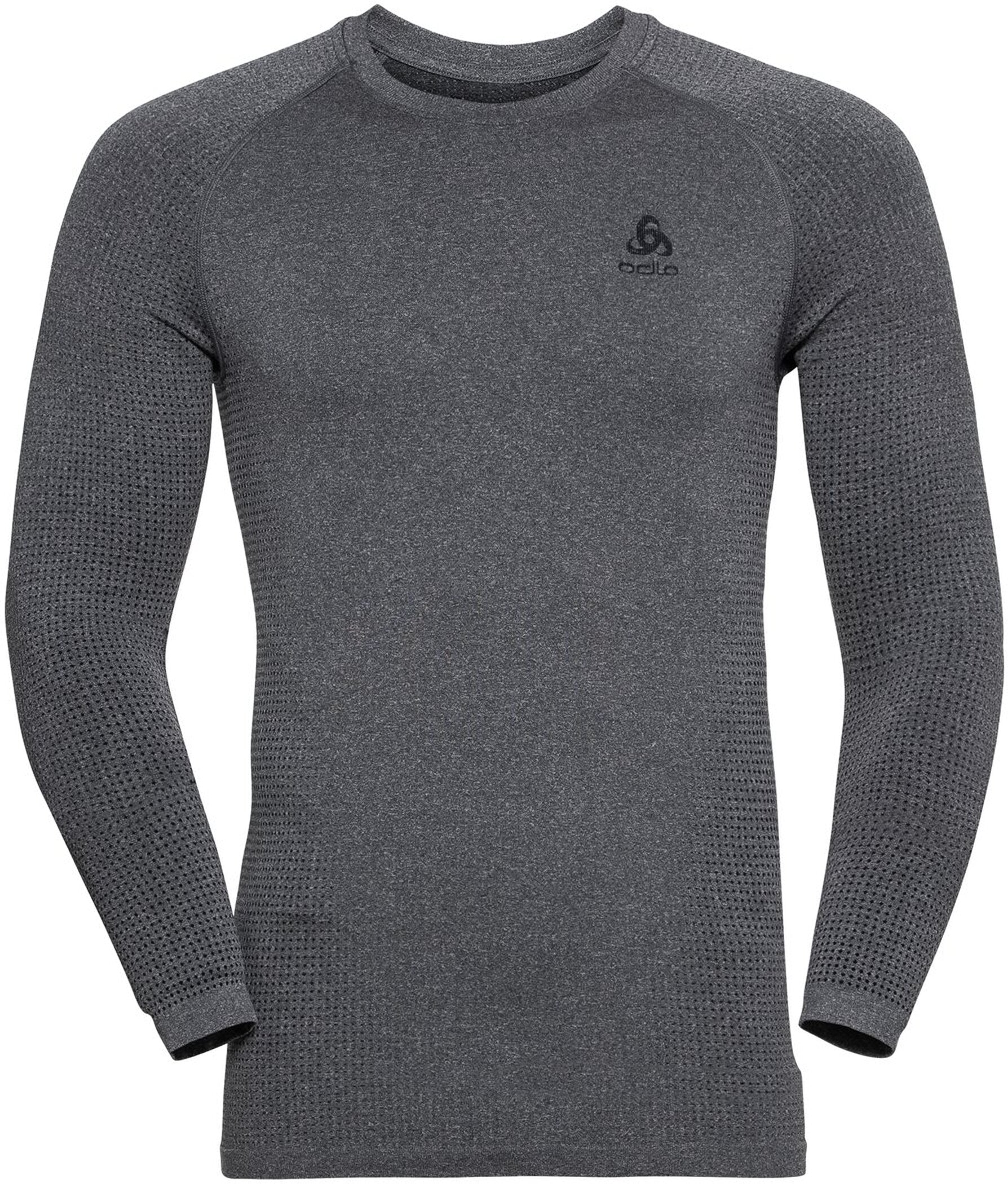 ODLO Herren Unterhemd BL TOP Crew neck l/s PERFORMAN Unterhemden ODLO 15701 grey melange - black L