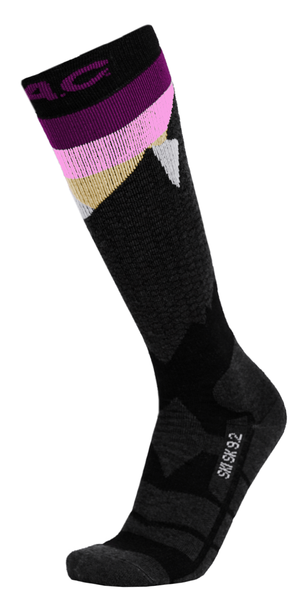 P.A.C. PAC SK 9.2 Merino Extra Warm Women Laufsocken P.A.C. Anthracite-Purple 38