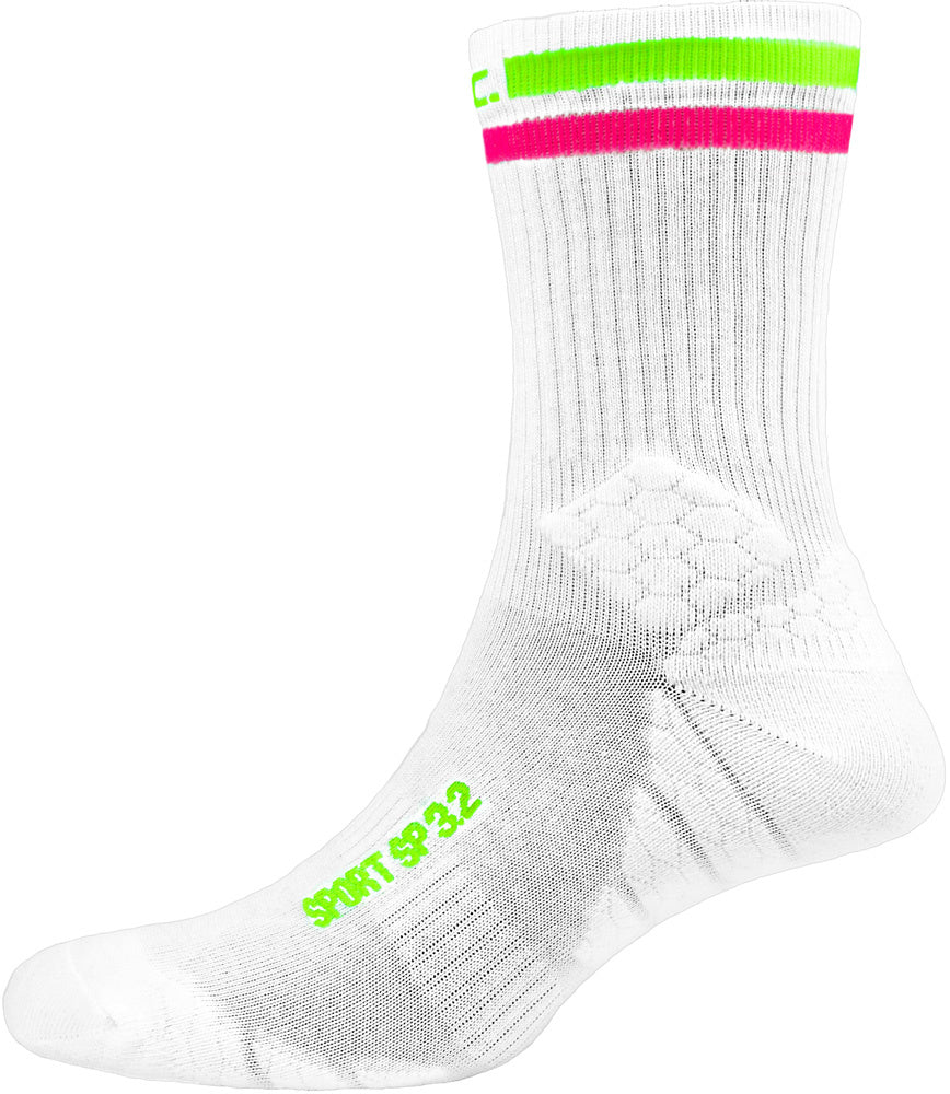 P.A.C. PAC SP 3.2 Sport Recycled Stripes S Tennissocken P.A.C. White-Black Stripes 35