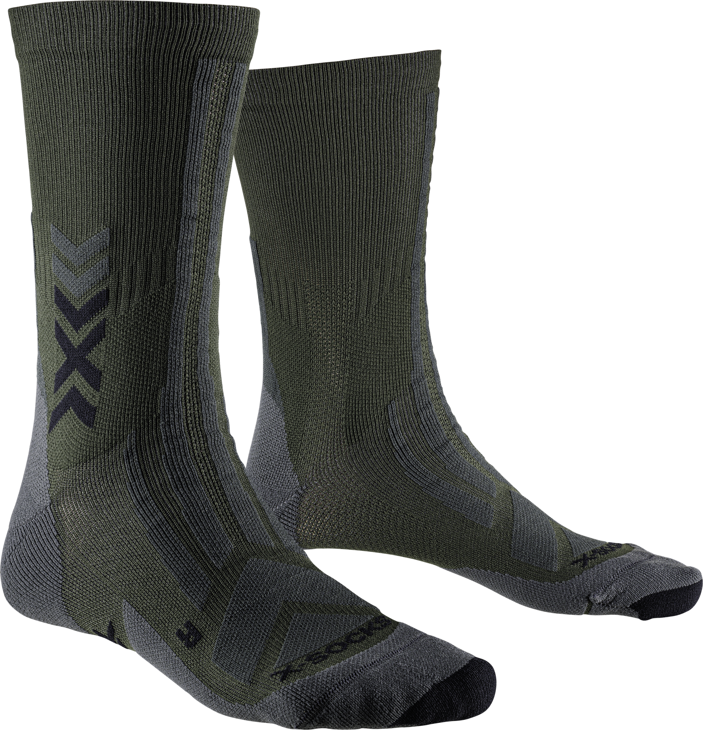X-SOCKS HIKE DISCOVER CREW Laufsocken X-SOCKS 4 DARK SAGE/BLACK 36-38