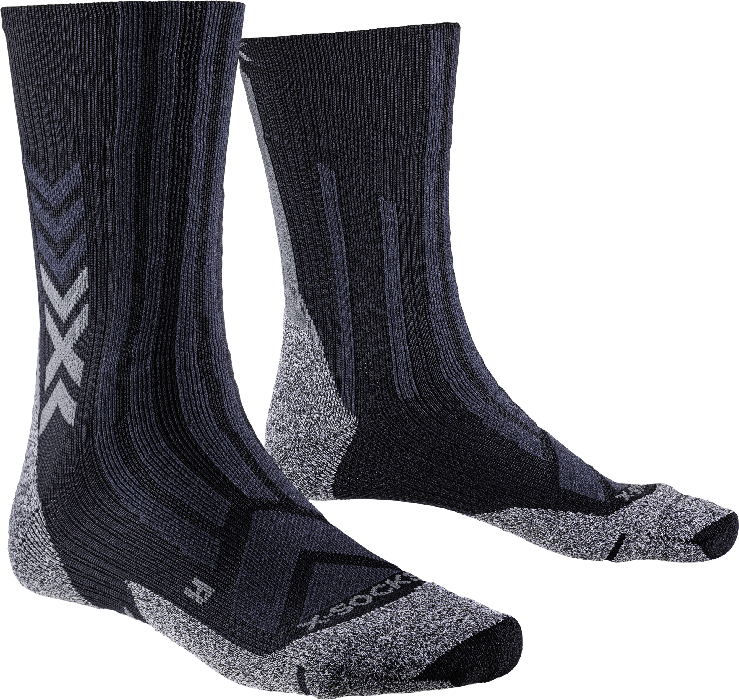 X-SOCKS TREKKING PERFORM DUAL LAYER CREW Wandersocken X-SOCKS 6 BLACK/CHARCOAL 36-38