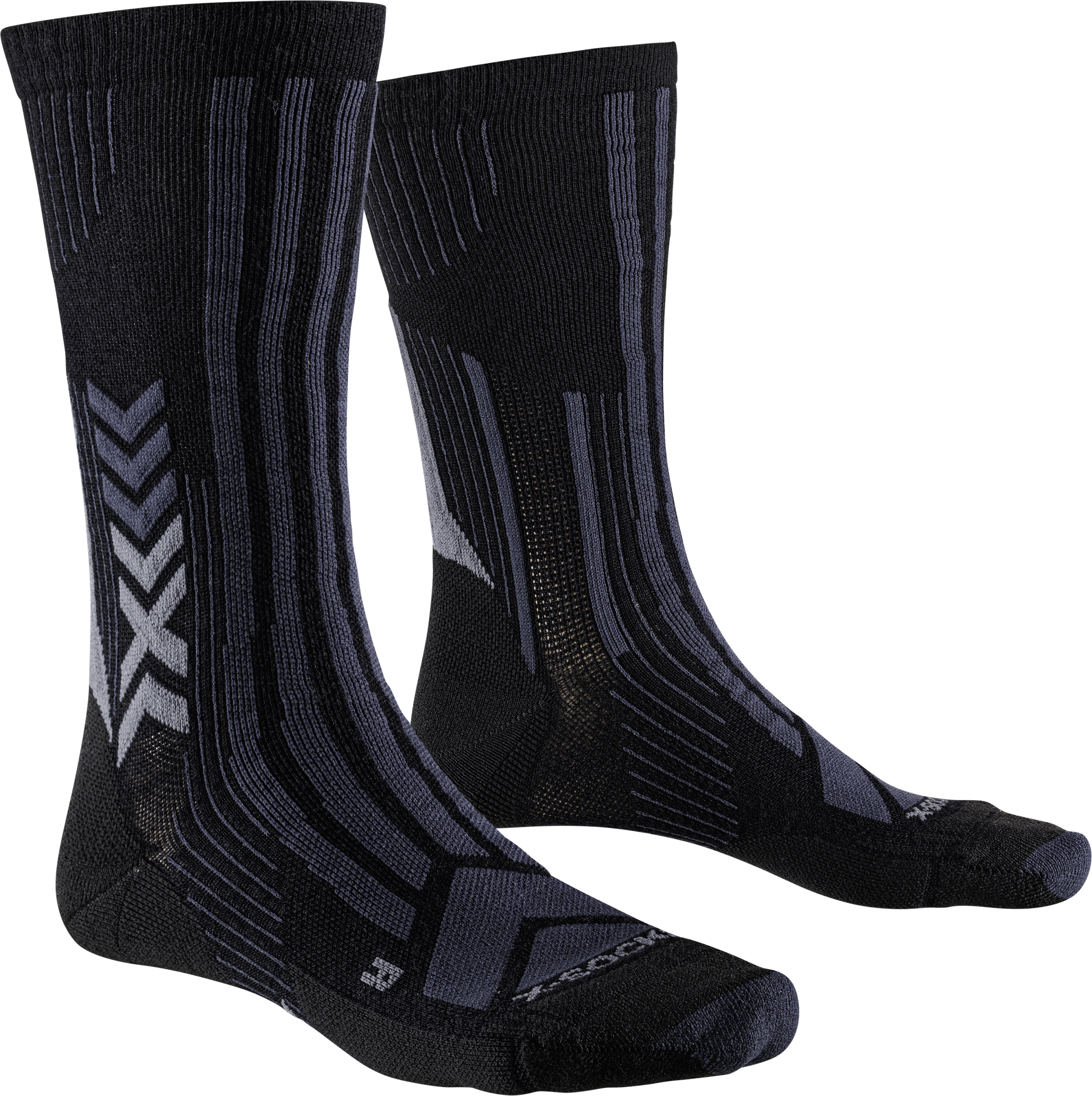 X-SOCKS TREKKING PERFORM MERINO CREW Wandersocken X-SOCKS 6 BLACK/CHARCOAL 36-38