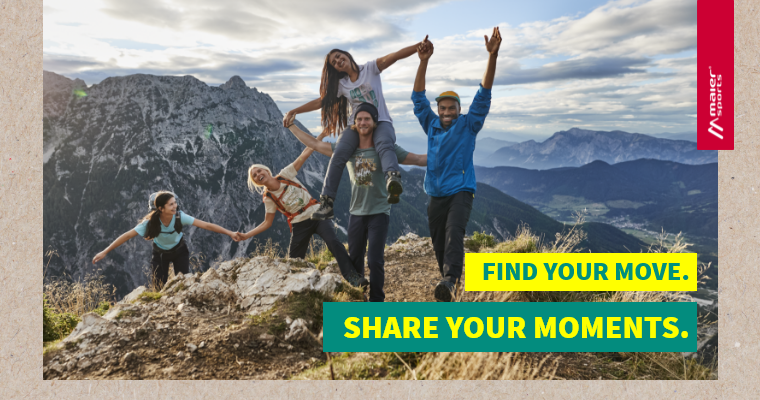 Find your move. Share your moments. Dein Outdoor-Erlebnis mit Maier Sports.