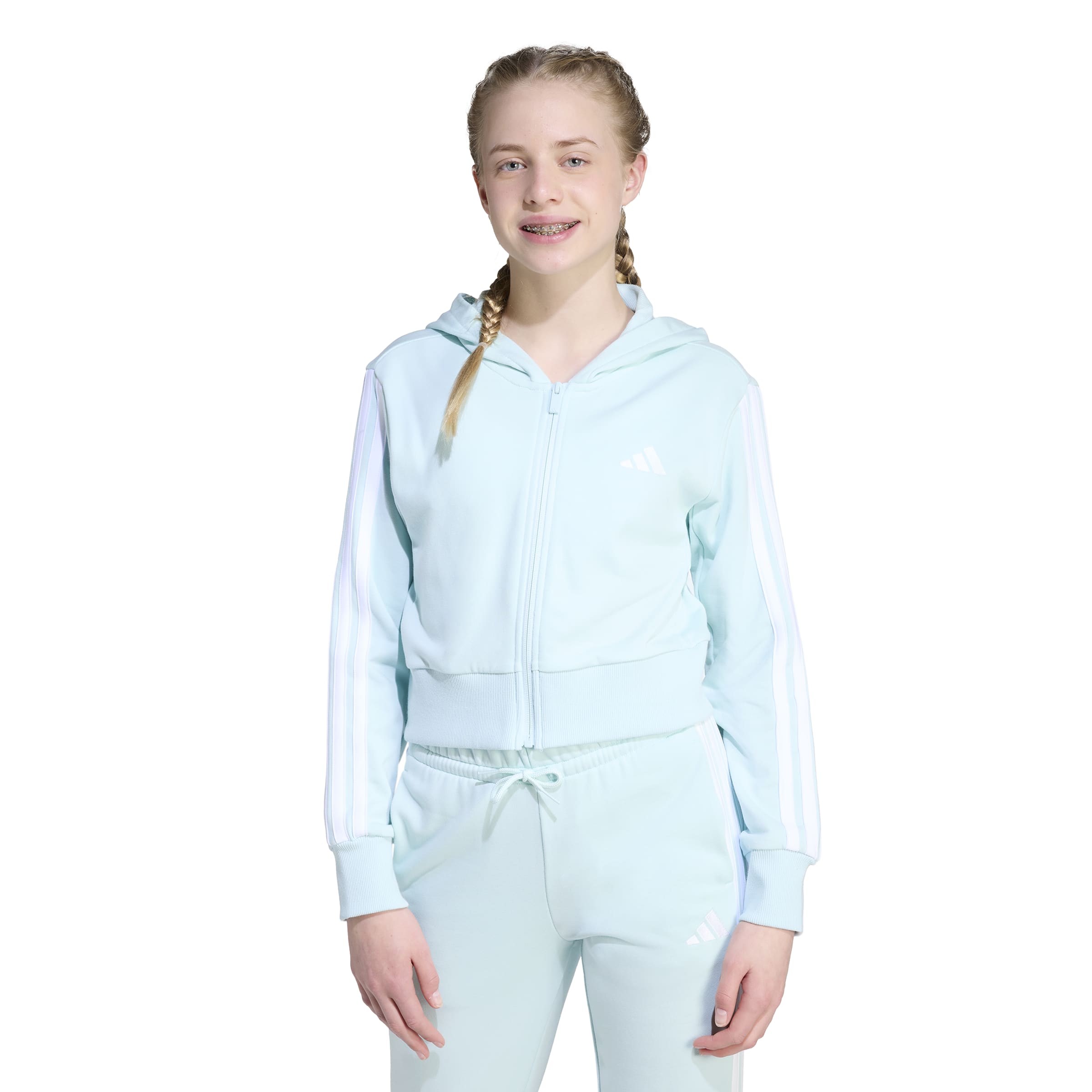 ADIDAS JG 3S FT FZ CRO Freizeitpullover ADIDAS