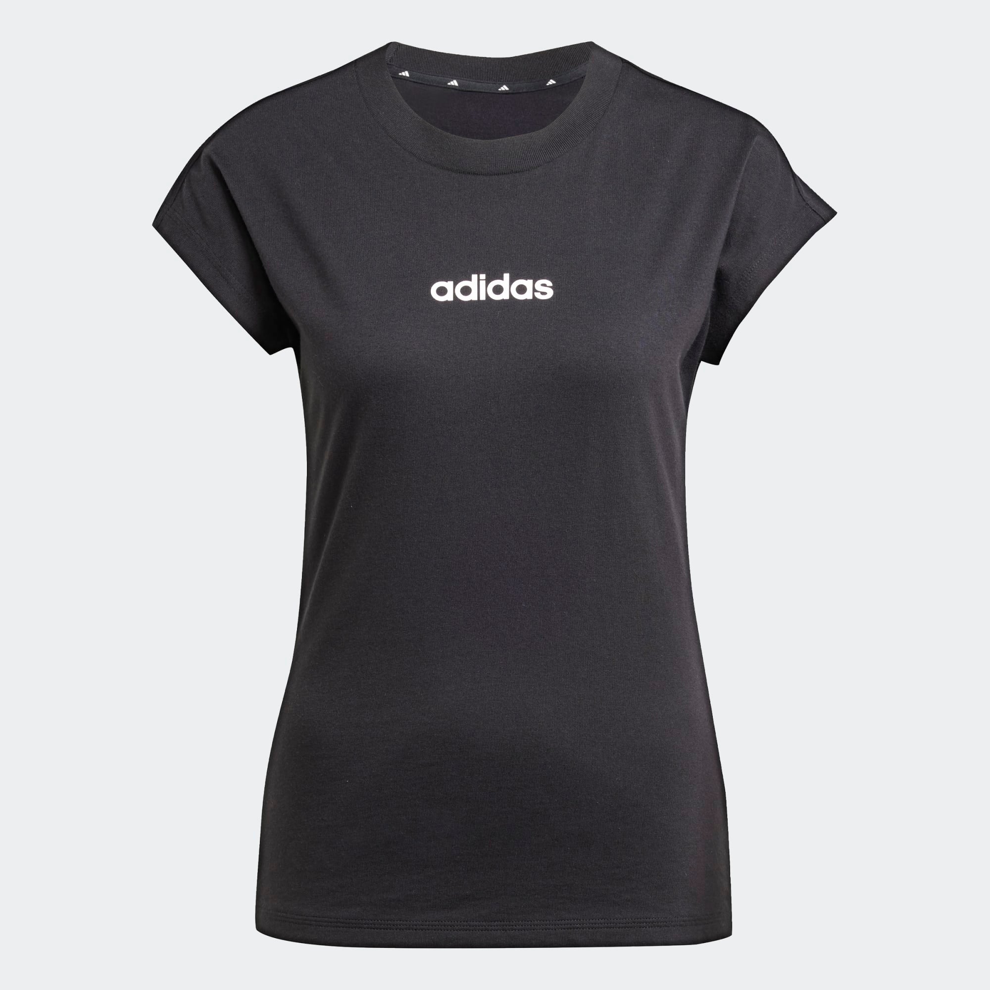 ADIDAS W LIN SJ T Freizeitshirts /-blusen ADIDAS BLACK/WHITE XS