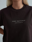 AIM´N Cacao Serif Boxy T-Shirt Freizeitshirts /-blusen AIM´N