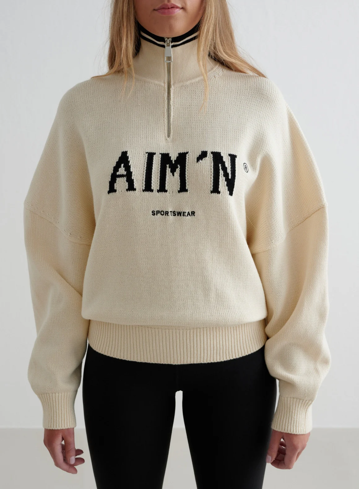 AIM´N College Knitted Half Zip Freizeitpullover AIM´N