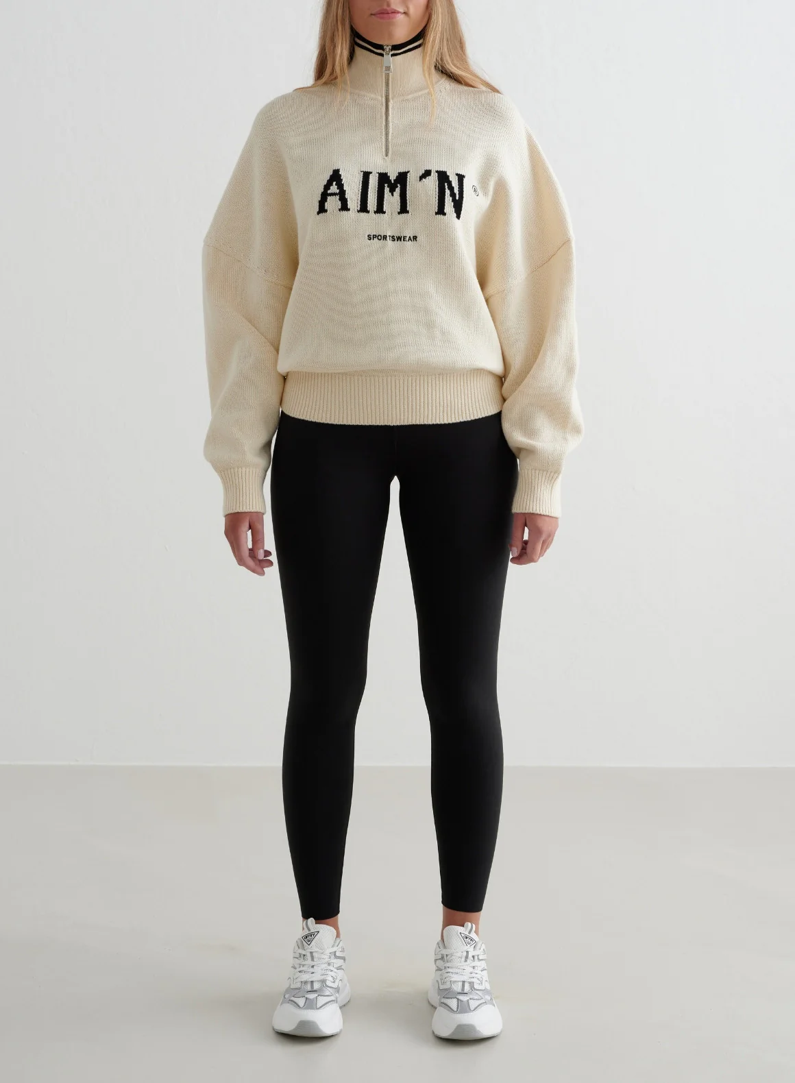 AIM´N College Knitted Half Zip Freizeitpullover AIM´N