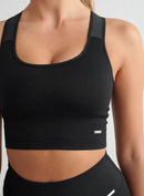 AIM´N High Support Ribbed Bra 059 Black BHs AIM´N