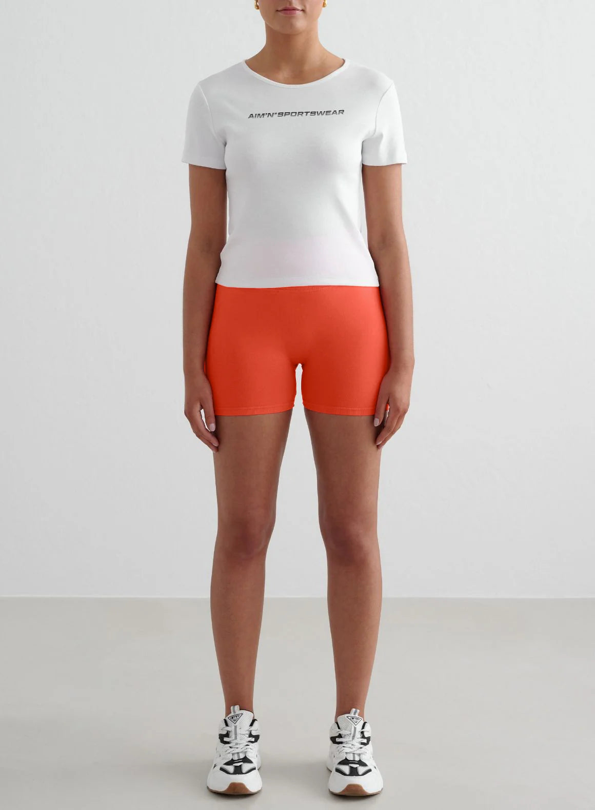 AIM´N White Stretch T-shirt Freizeitshirts /-blusen AIM´N
