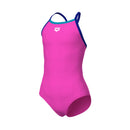 ARENA GIRL'S ARENA SWIMSUIT LIGHT DROP SOLID Badeanzug ARENA FREAK ROSE-NEON BLUE 116