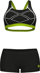 ARENA WOMEN'S ARENA GRAPHIC SWIMSUIT SWIM PRO TWO PIECES Bikini ARENA ASPHALT-SOFT GREEN 36