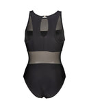 ARENA WOMEN&#039;S ARENA MESH PANELS SWIMSUIT VENT BACK BLACK Badeanzug ARENA
