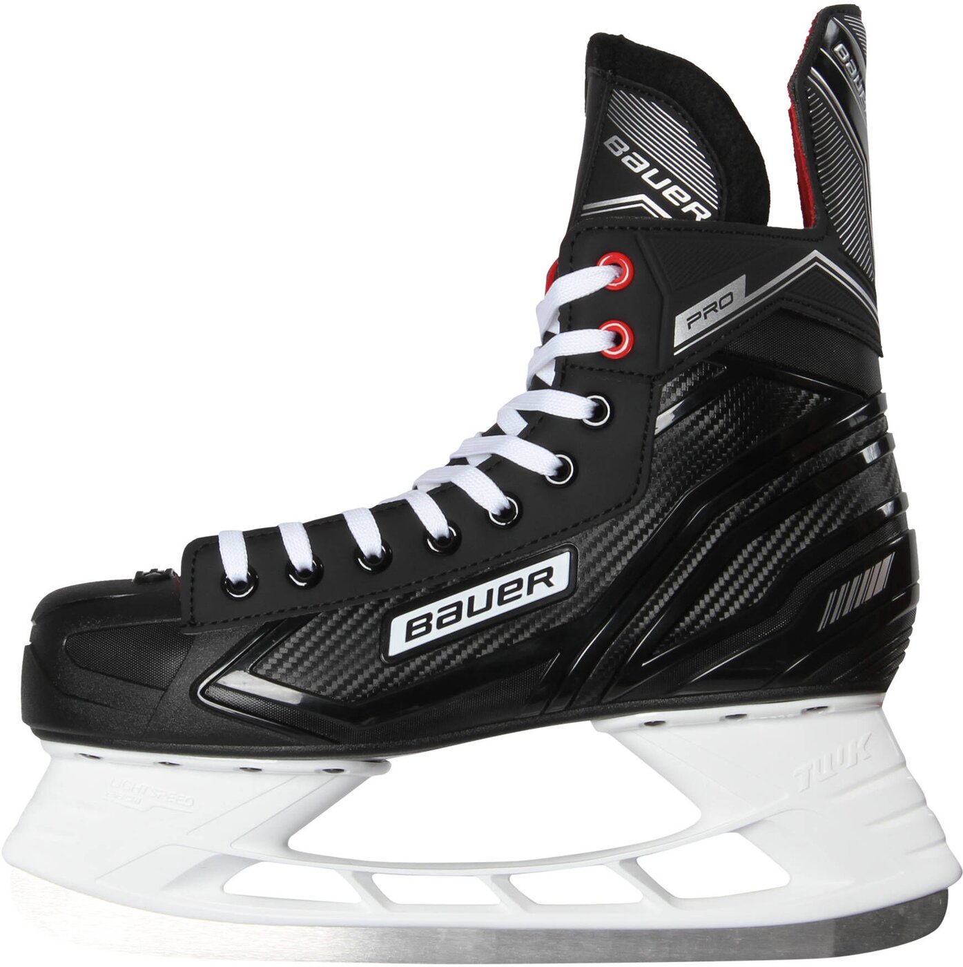 BAUER He.-Eishockey-Schuh Pro Skate Sr Eishockey BAUER SCHWARZ-WEISS-ROT-SI 40.5