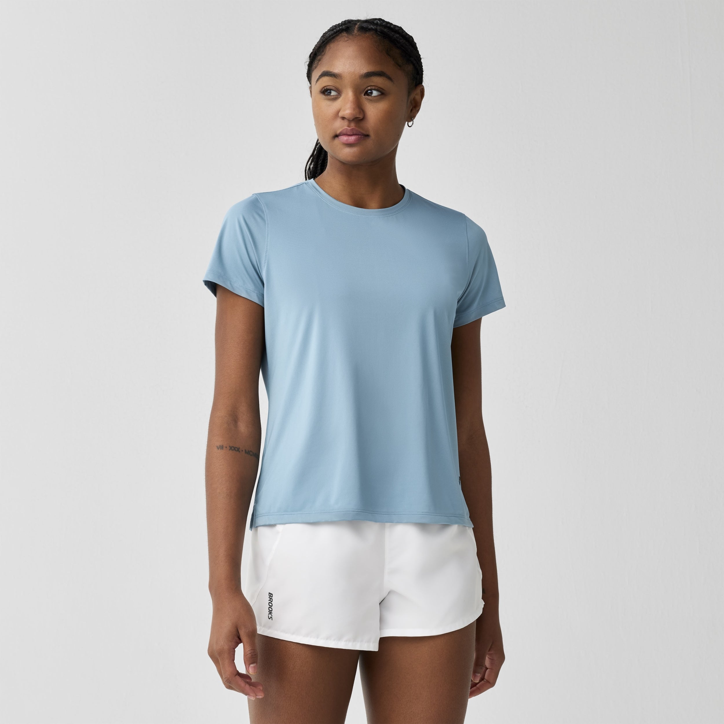 BROOKS Dash Short Sleeve Laufshirts BROOKS Blue Haze S