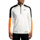 BROOKS Run Visible 1/2 Zip 2.0 Laufshirts BROOKS 167 Ecru/Fluoro Flash/Blac S