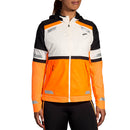 BROOKS Run Visible Jacket 2.0 Laufjacken BROOKS 167 Ecru/Fluoro Flash/Blac S