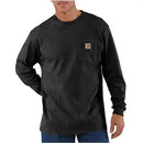 Carhartt B.V. WORKWEAR POCKET T-SHIRT L/S BLK Black Wandershirts /-hemden Carhartt B.V. BLK Black S
