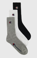 CHAMPION 3pk Crew Socks Socken CHAMPION EM006 OXGM/WHT/NBK -NS 35-38