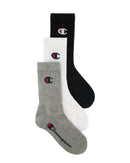 CHAMPION 3pk Crew Socks Socken CHAMPION EM006 OXGM/WHT/NBK-NS 27-30