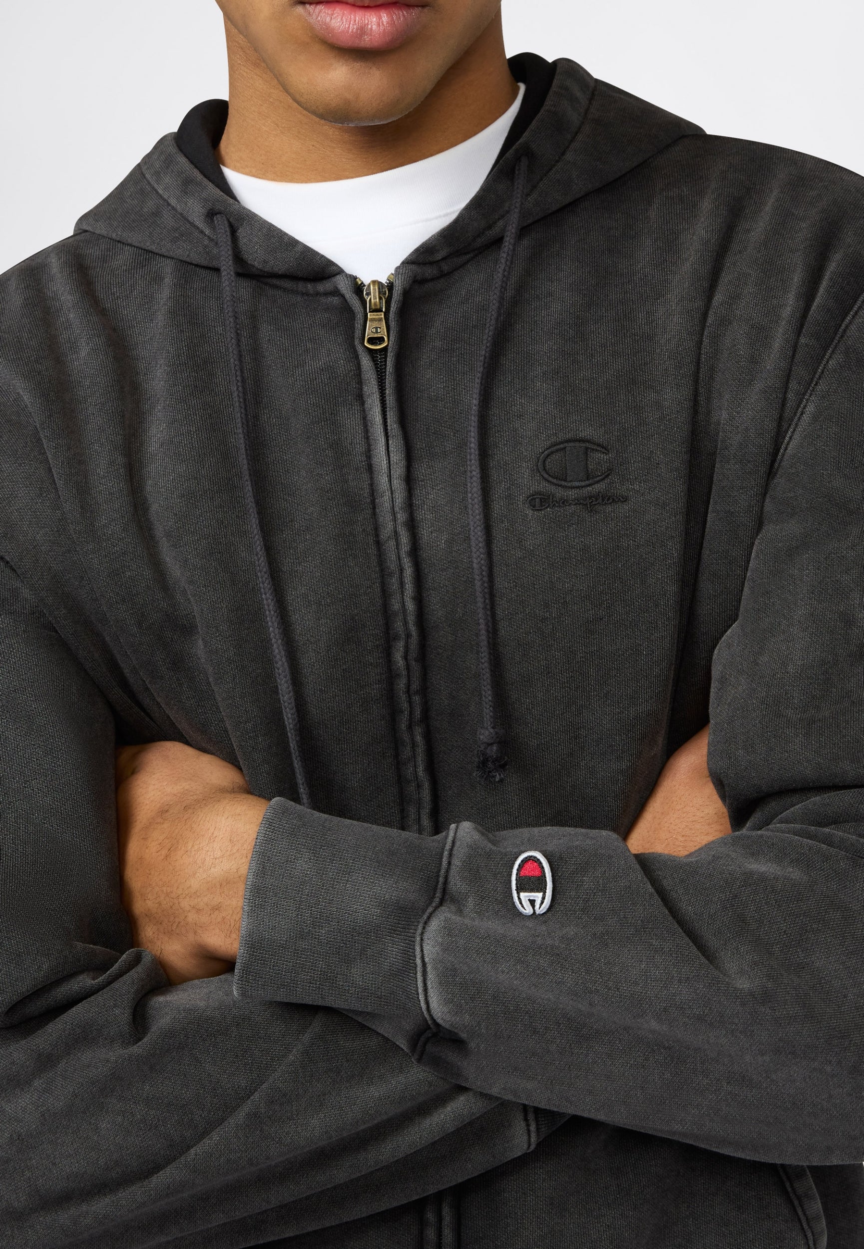 CHAMPION Full Zip Hoodie Sweatshirt Freizeitpullover CHAMPION