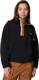 COLUMBIA Helvetia II Cropped Half Snap Fleec Fleecejacken & Pullover COLUMBIA BLACK XS