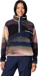 COLUMBIA Helvetia II Printed Cropped Half Sn Fleecejacken & Pullover COLUMBIA Collegiate Navy Dolomites XS