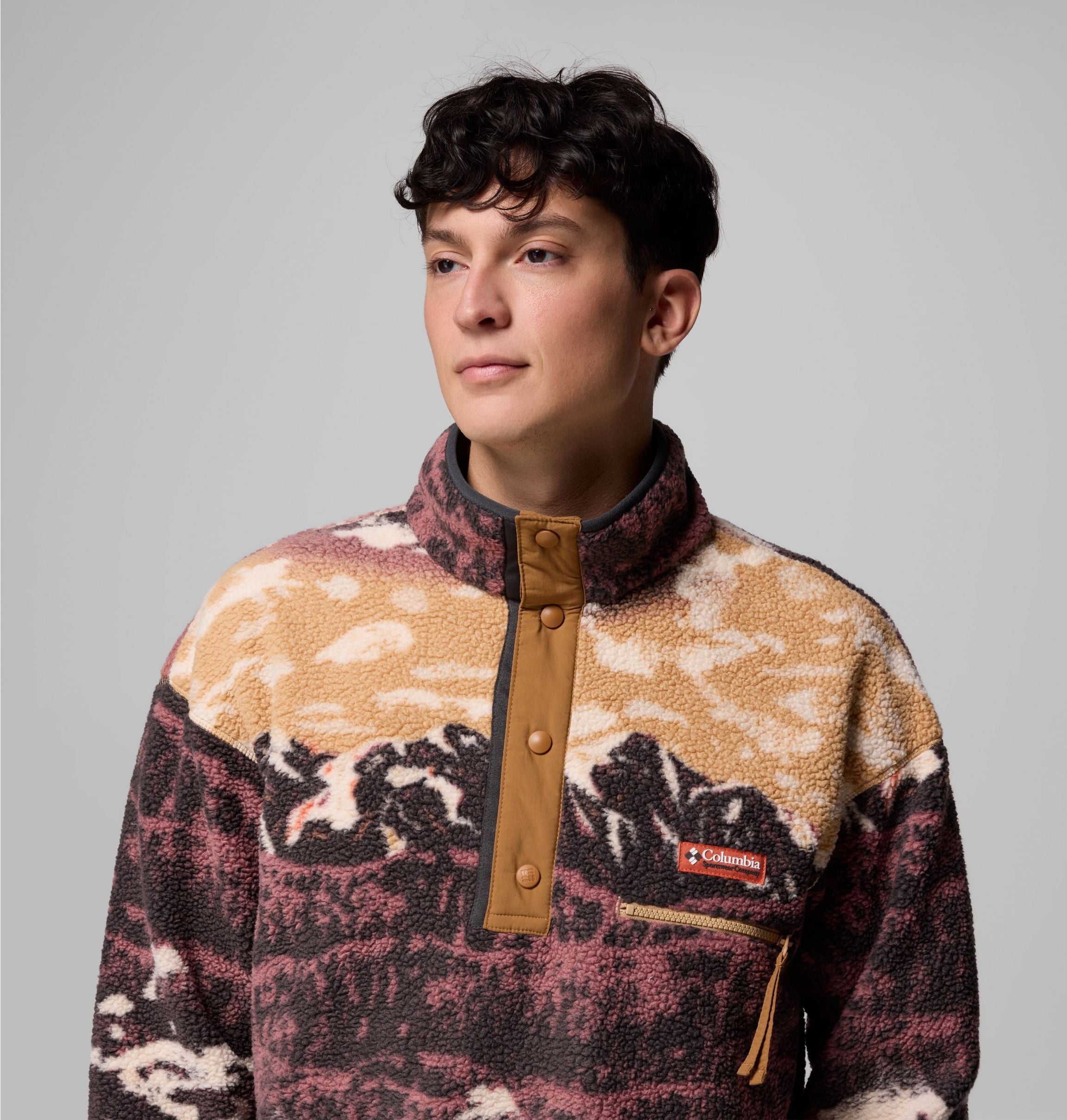 COLUMBIA Helvetia II Printed Half Snap Fleec Fußballoberteile COLUMBIA