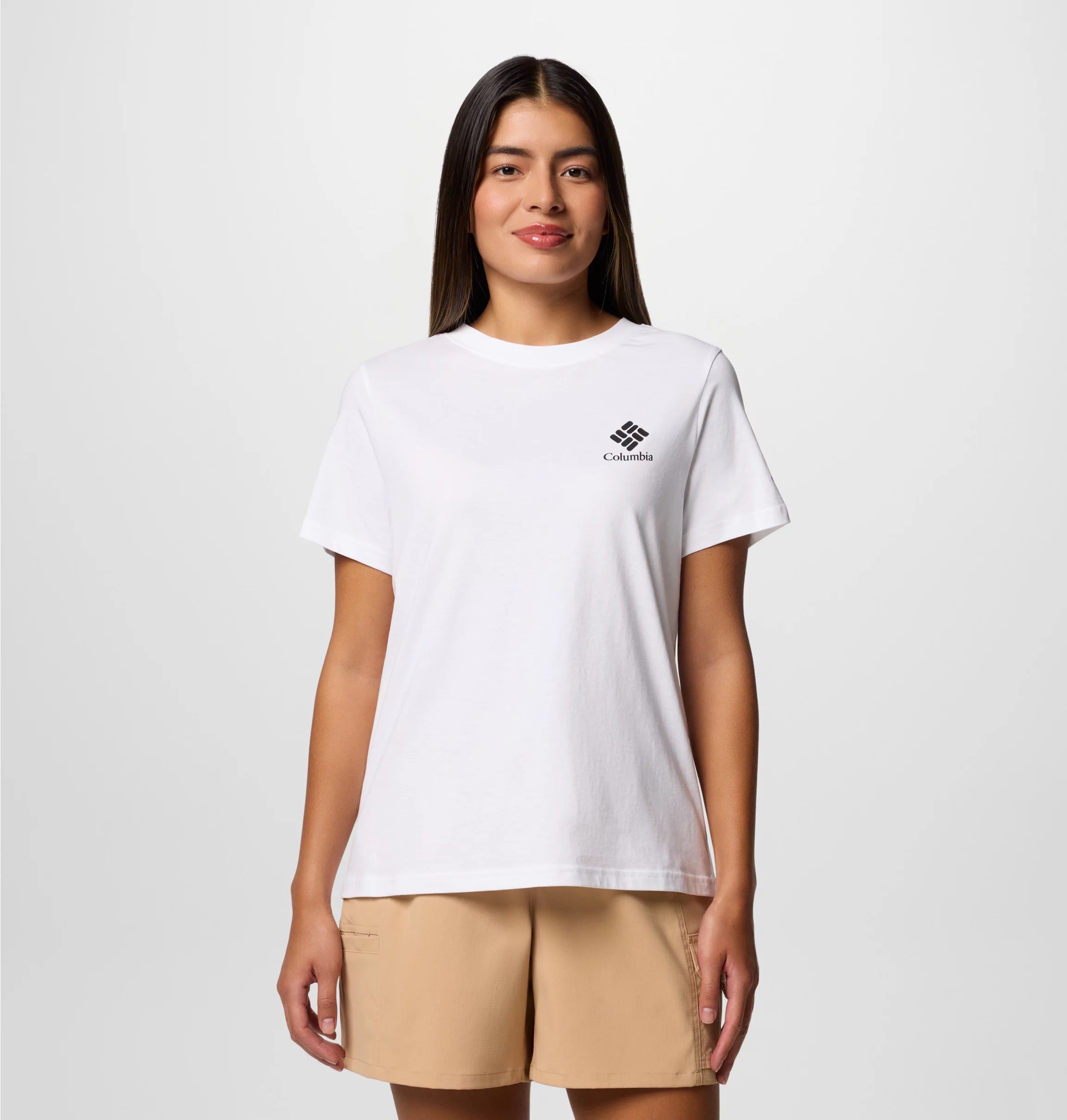 COLUMBIA Rolling Bend Graphic SS Freizeitshirts /-blusen COLUMBIA White Triple Peak XS