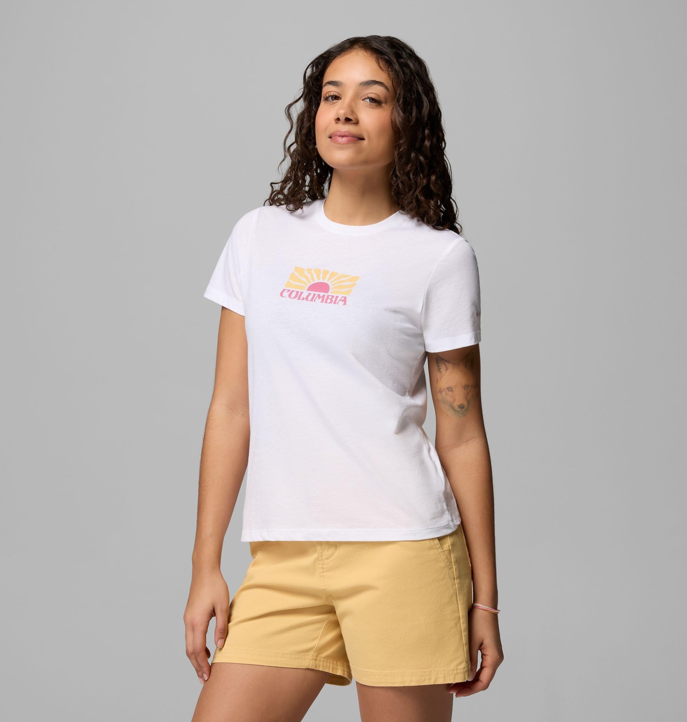 COLUMBIA Ruby Springs Graphic Fitted SS Wandershirts /-hemden COLUMBIA White Triple Peak XS