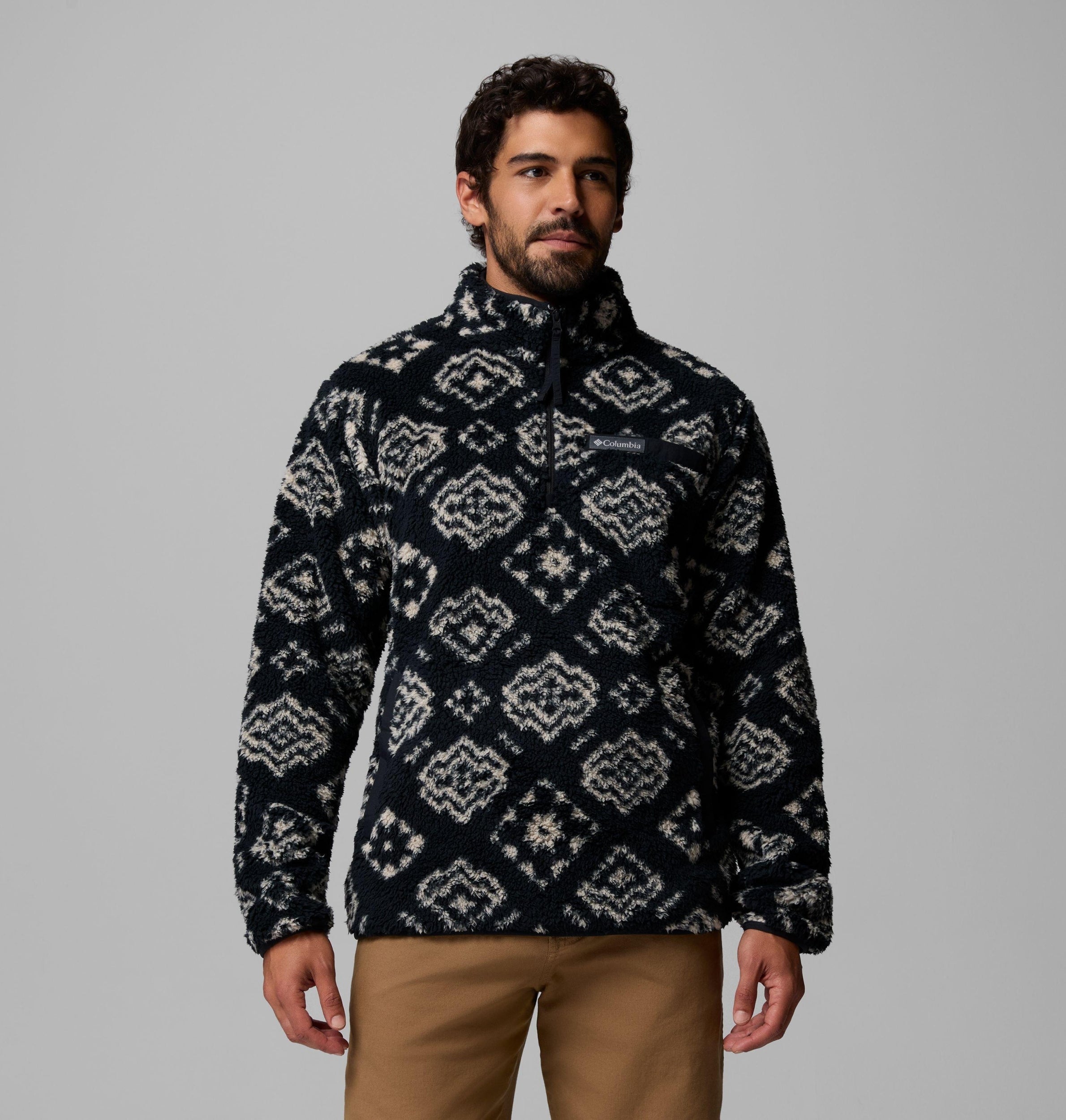 COLUMBIA Rugged Ridge High Pile Half Zip Fleecejacken & Pullover COLUMBIA Black Checked Out, Black S
