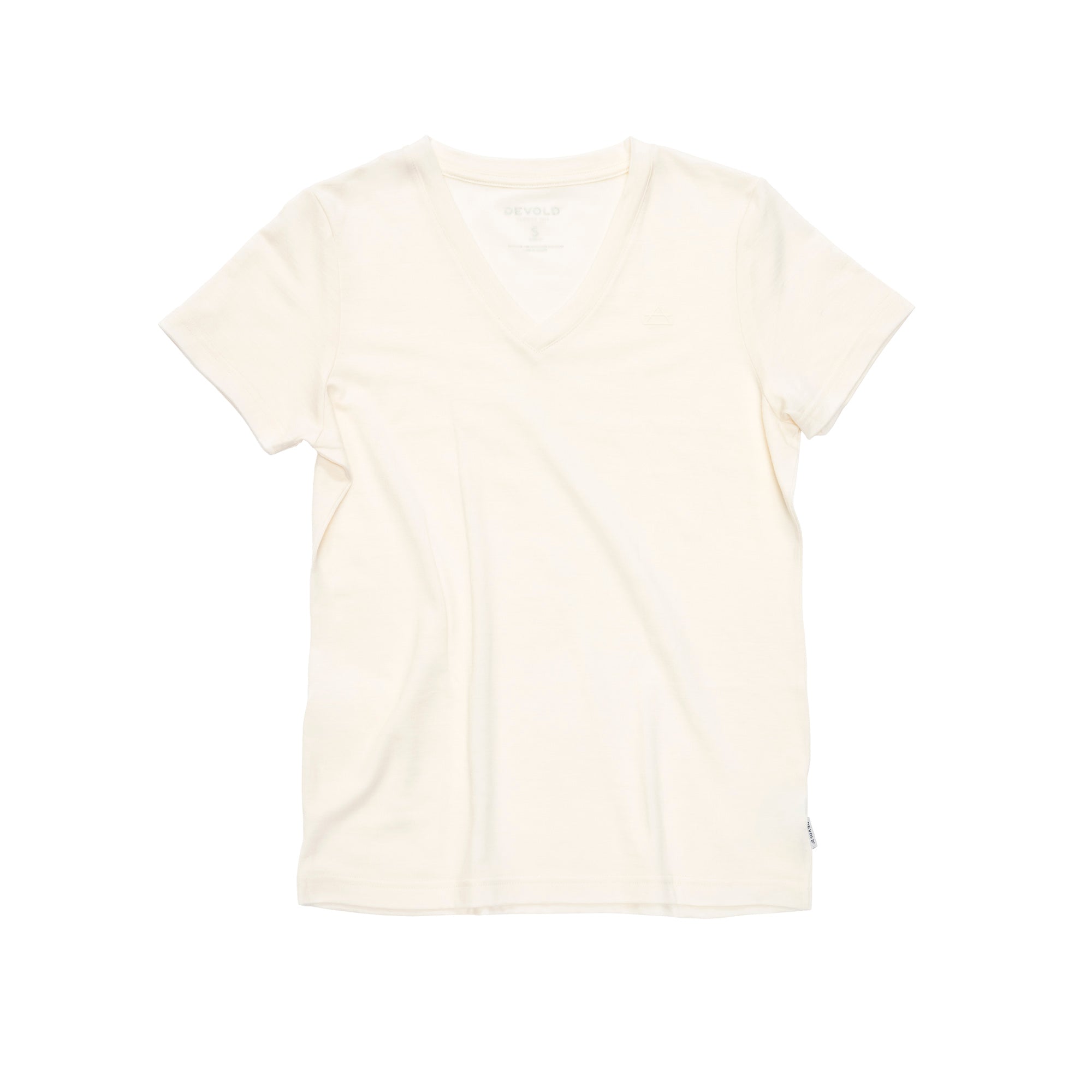 DEVOLD PREMIUM V-NECK WMN Wandershirts /-hemden DEVOLD WHITE S