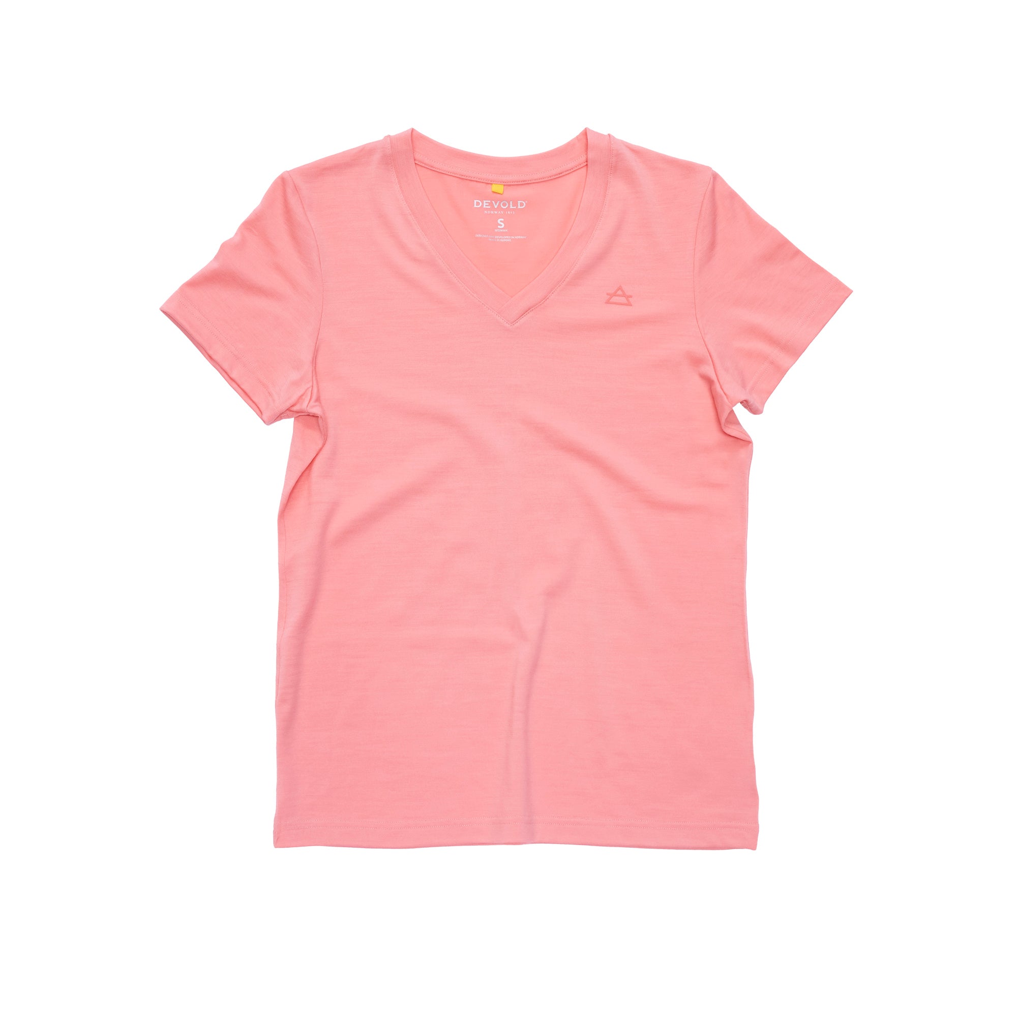 DEVOLD PREMIUM V-NECK WMN Wandershirts /-hemden DEVOLD APRICOT XS