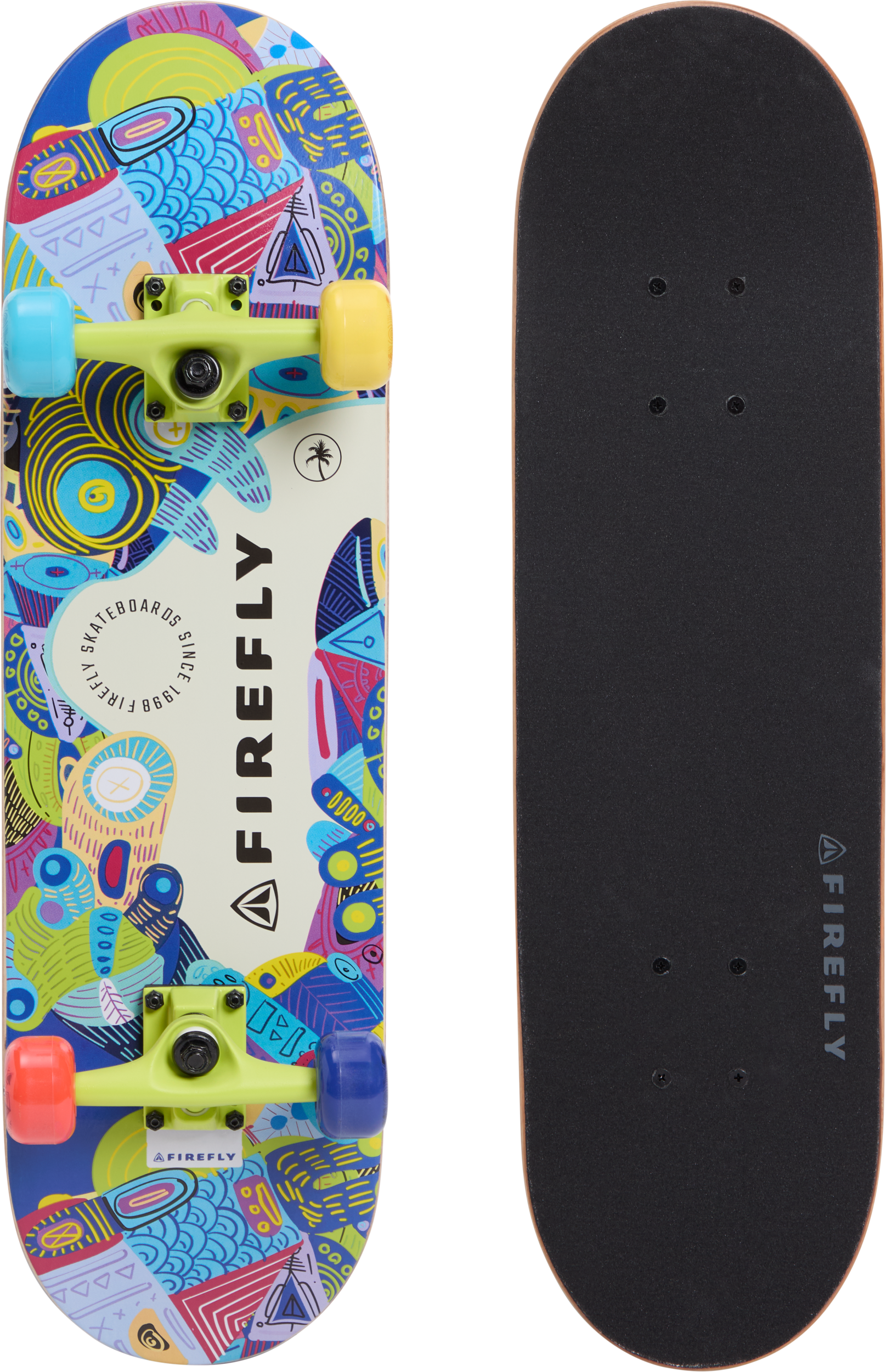 FIREFLY Skateboard SKB 305 Skateboards FIREFLY BLUE DARK/GREEN LIME -