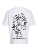 JACK & JONES JCOCNZ BERLIN GRAPHIC T-SHIRT Bright White Freizeitshirts /-hemden JACK & JONES