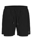 JACK & JONES JCOCNZ SHORTS WITH INNER TIGTHS NOO Black Freizeithosen JACK & JONES Black S