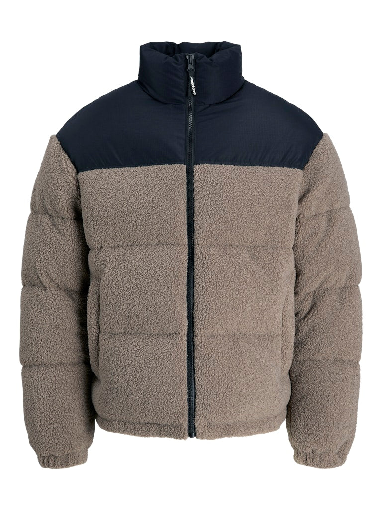 JACK & JONES JCOFLARE TEDDY PUFFER JACKET Freizeitjacken JACK & JONES Desert Taupe/BLOCKING S