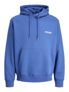 JACK & JONES JCOUNION PRINT SWEAT HOOD NOOS Freizeitpullover JACK & JONES Beaucoup Blue S