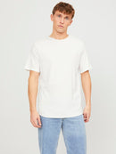 JACK & JONES JJEBASHER TEE O-NECK SS NOOS Cloud Dancer/REG Freizeitshirts /-hemden JACK & JONES